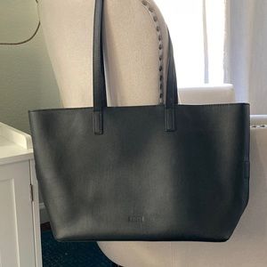 Away “Latitude” tote bag, black, 100% leather with original dust bag